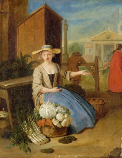 Vegetable Seller, Covent Garden by Pieter Angillis